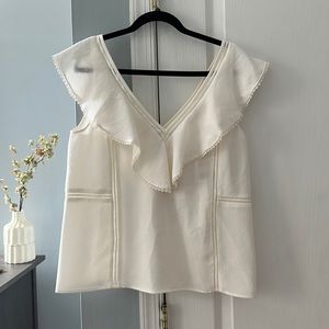 Sezane Manette Ruffle Top (NWT)